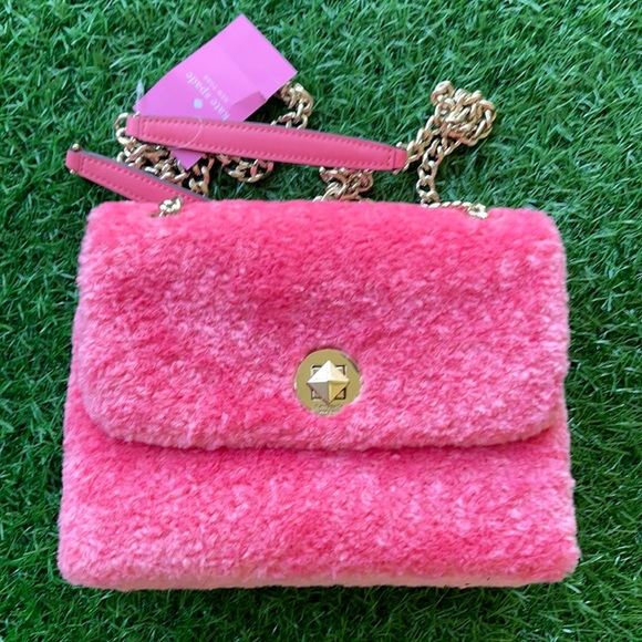 Kate Spade Natalia Foux Fur small flap crossbody - Picture 1 of 16